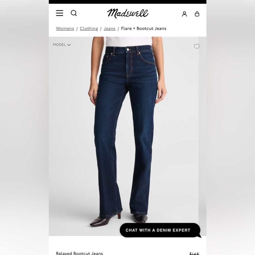 Madewell relax bootcut Jeans